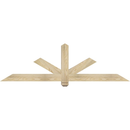 Ekena Millwork Kennewick Rough Sawn Timber Gable Bracket, Douglas Fir, 72"W x 21"H x 4"D x 4"F, 7/12 Pitch GBW072X21X0404KEN00RDF
